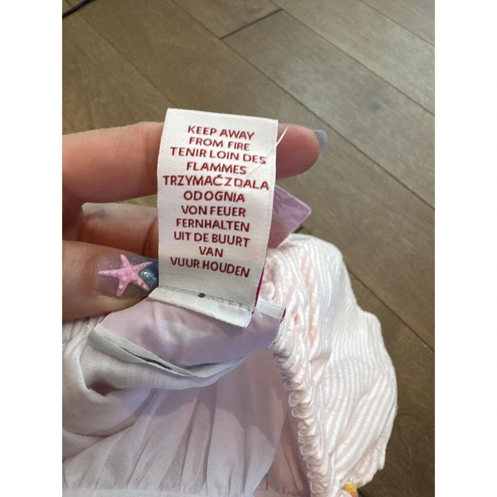 Tommy Bahama Dress Girls 3-6 Months Pink Stripe Rope Strap Lined Sundress Summer